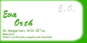 eva orth business card